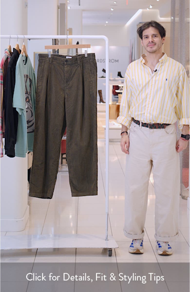 Dean Faded Wash Cotton Corduroy Pants, sales video thumbnail