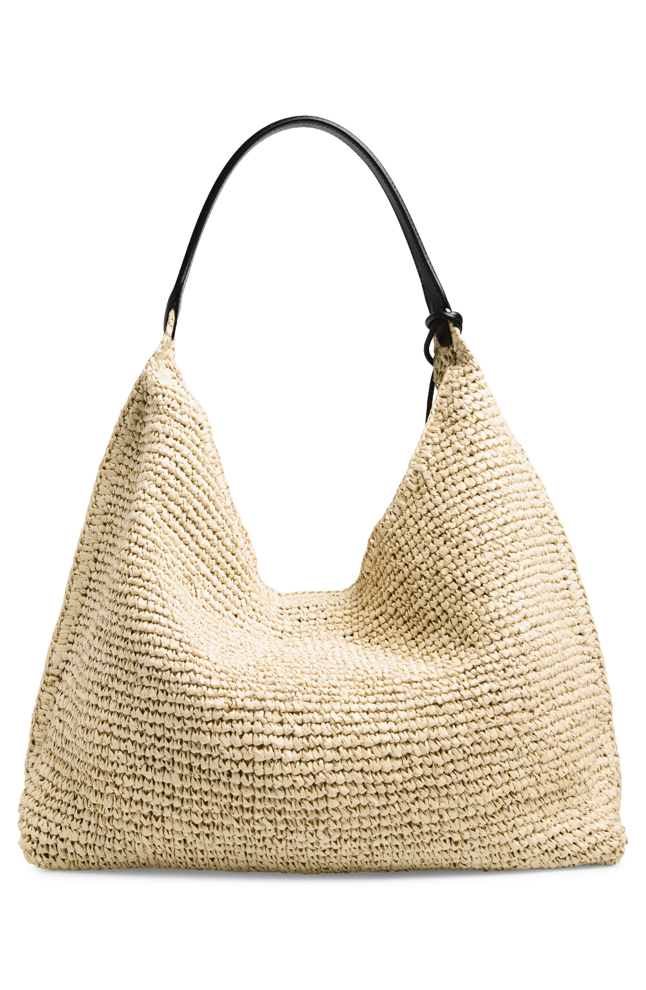 Madewell The Mylie Raffia Shoulder Bag, Alternate, color, Natural Multi