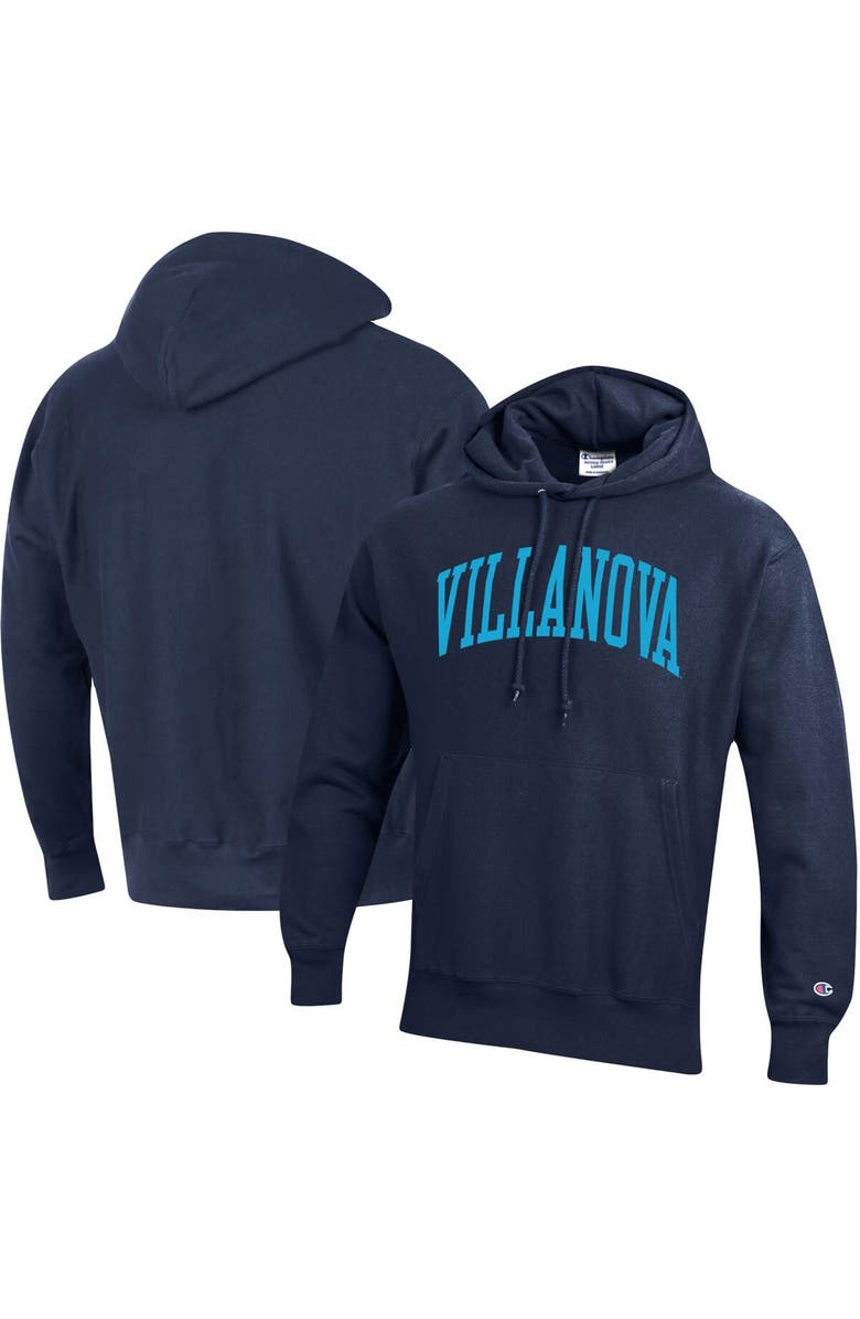 Champion Men's Champion Navy Villanova Wildcats Team Arch Reverse Weave Pullover Hoodie, Main, color,
