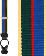 Trafalgar Sumner 35mm Grosgrain Weave Striped Button End Suspenders