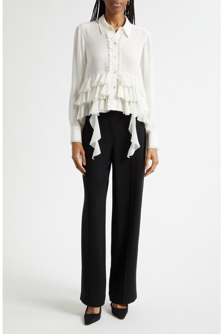 Nori Ruffle Shirt, Alternate, color, IVORY