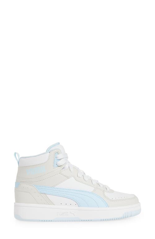Puma Rebound Joy Sneaker In White-icy Blue-gray