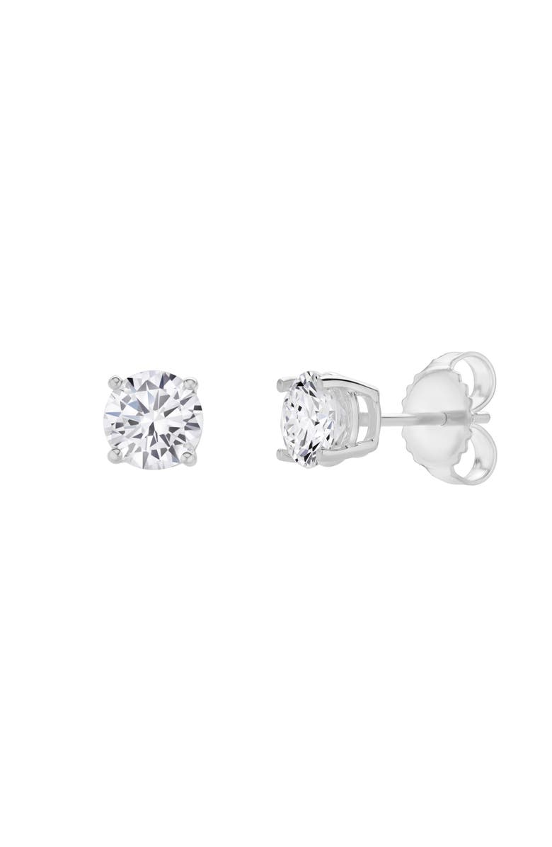 LuvMyJewelry Valeria 1.25 Ct TW Lab Grown Round Diamond Studs 14K Gold Earrings, Alternate, color, 14K White Gold