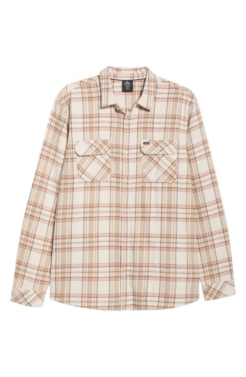 Griffin Plaid Cotton Flannel Button-Up Shirt