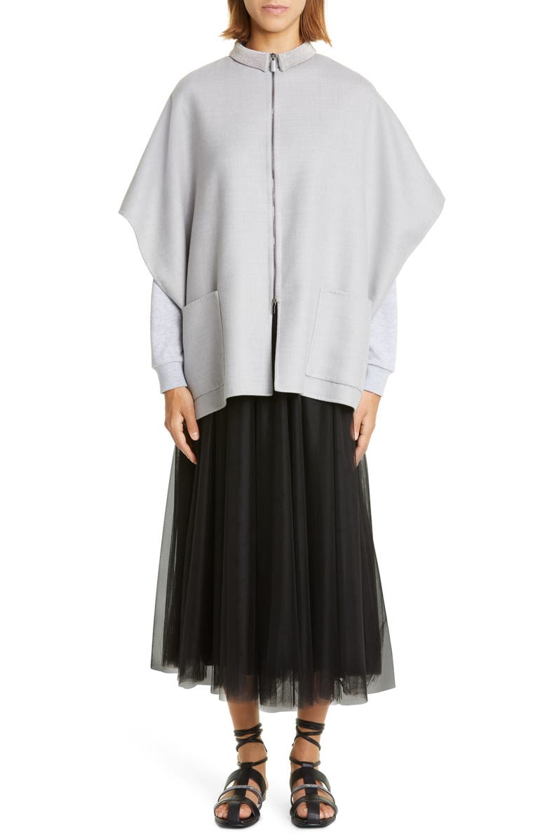 Fabiana Filippi Pleated Tulle Midi Skirt, Alternate, color, 