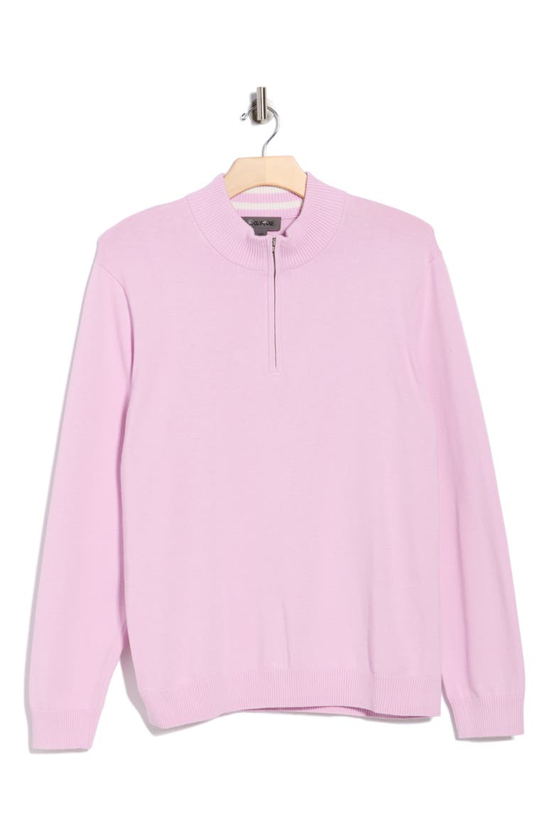 Quarter Zip Sweatshirt, Alternate, color, BLUSH