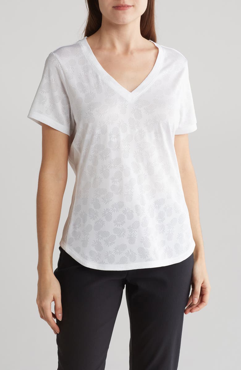 Tommy Bahama Coast Pineapple V-Neck T-Shirt, Main, color,