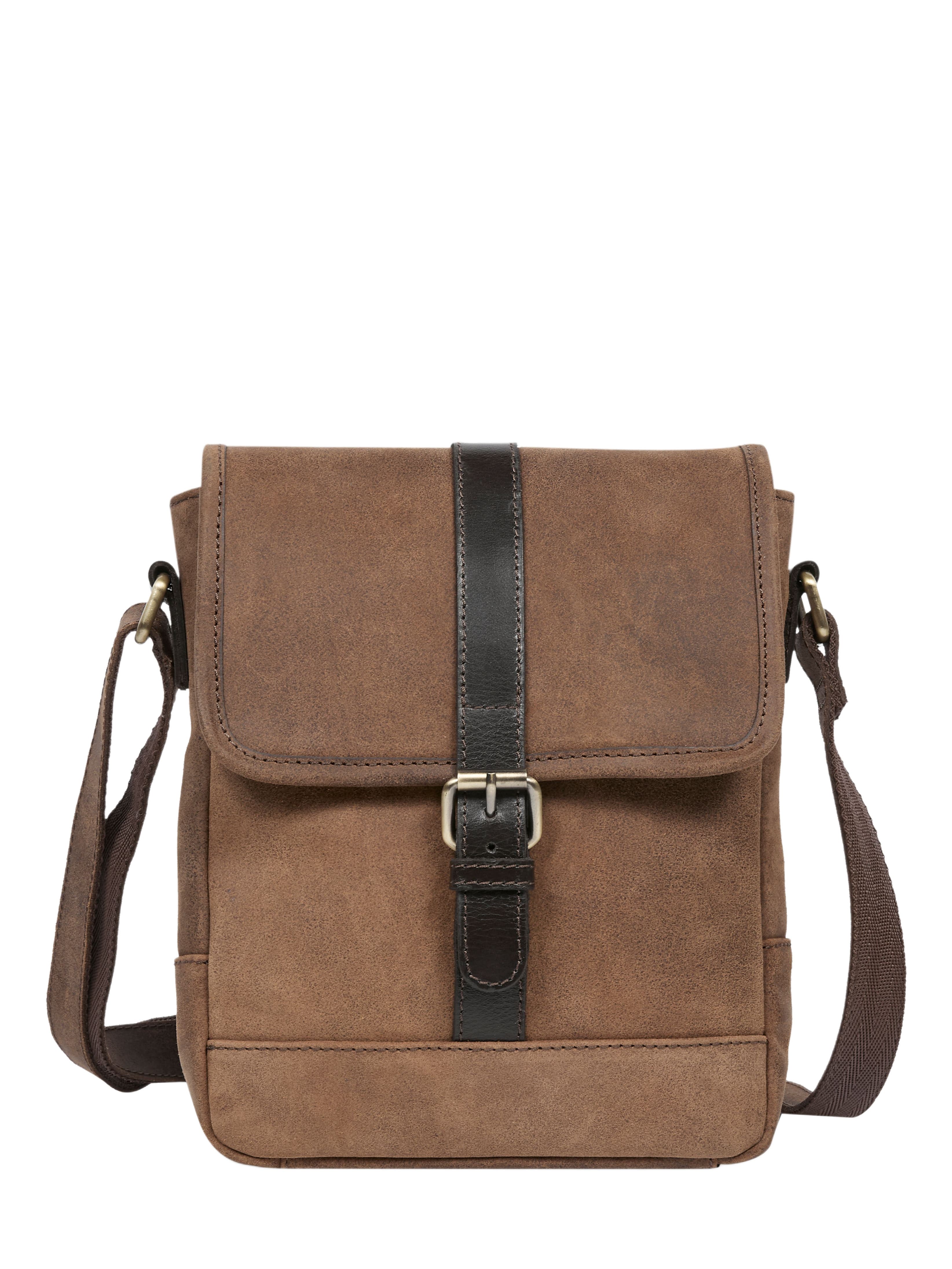 Celtic & Co. TRIM LEATHER CROSS BODY, Alternate, color, Brown