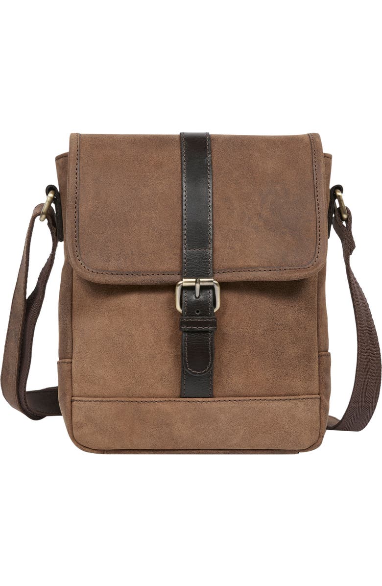Celtic & Co. TRIM LEATHER CROSS BODY, Alternate, color, Brown