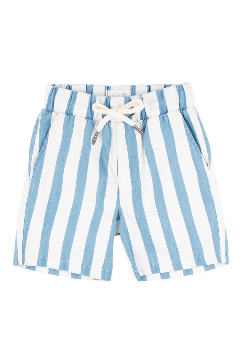 Kids' Logan Stripe Chambray Pull-On Shorts, Main, color, CHAMBRAY