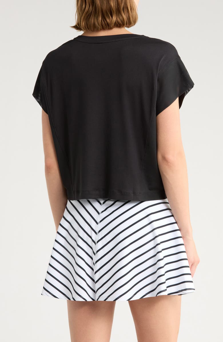 YOGALICIOUS Super Soft Fusion Boxy Top, Alternate, color, Black