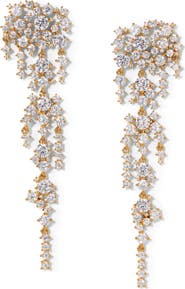 Nadri Starlight Cluster Cubic Zirconia Chandelier Earrings