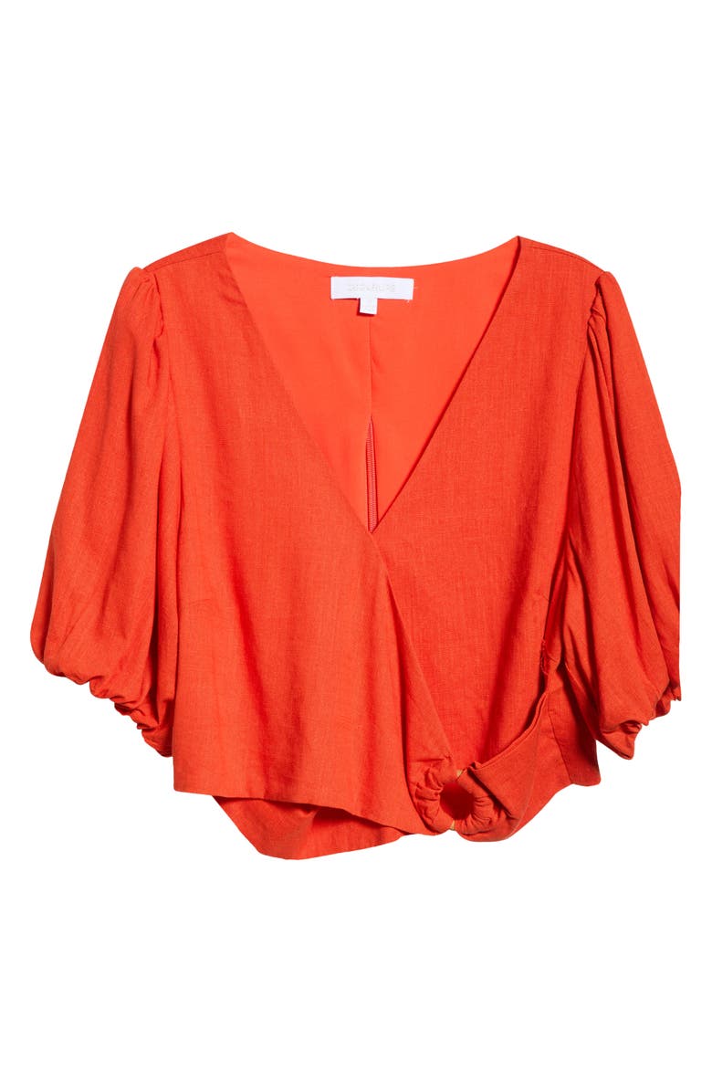 SUGARLIPS Bet On You Faux Wrap Crop Top, Alternate, color, 