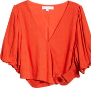 SUGARLIPS Bet On You Faux Wrap Crop Top