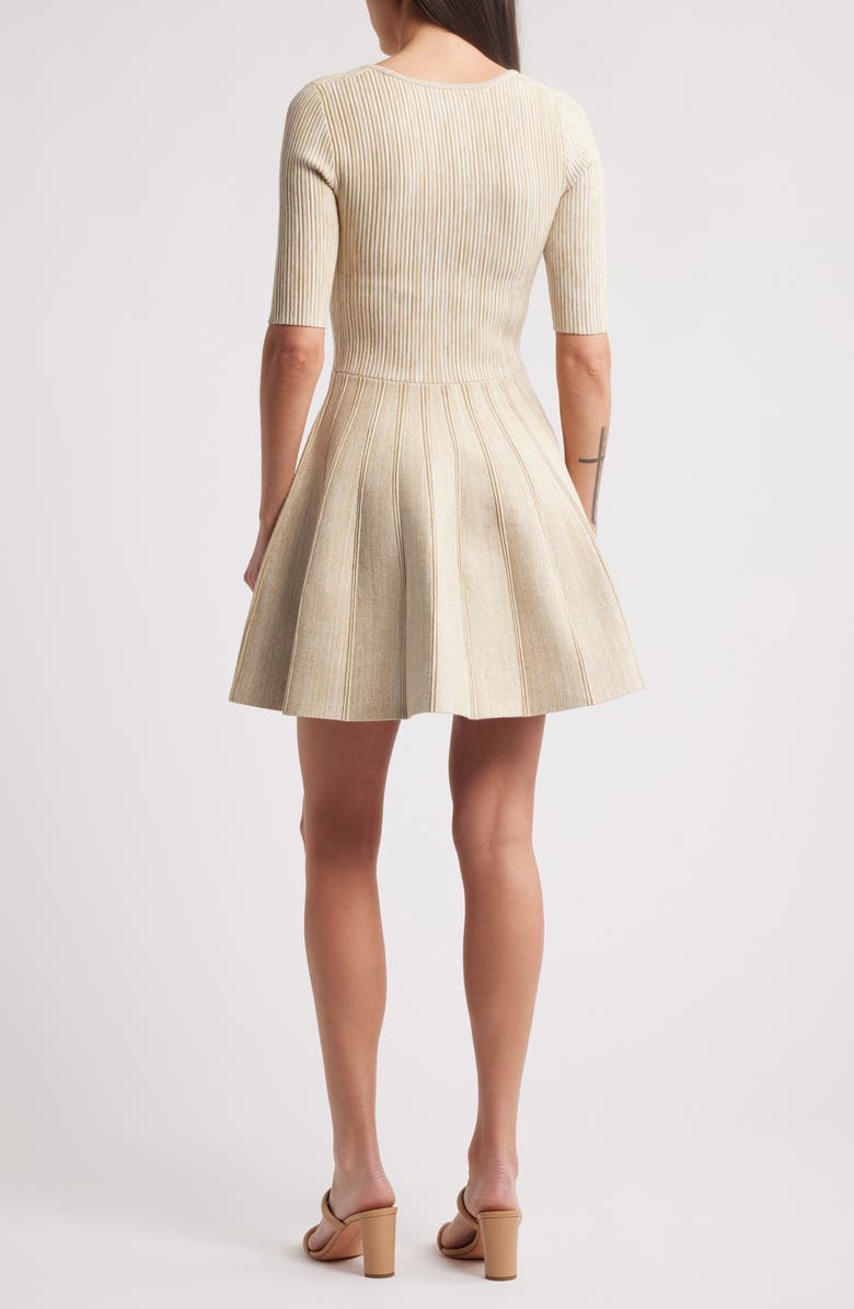 BOSS Frankina Rib Fit & Flare Dress, Alternate, color, 