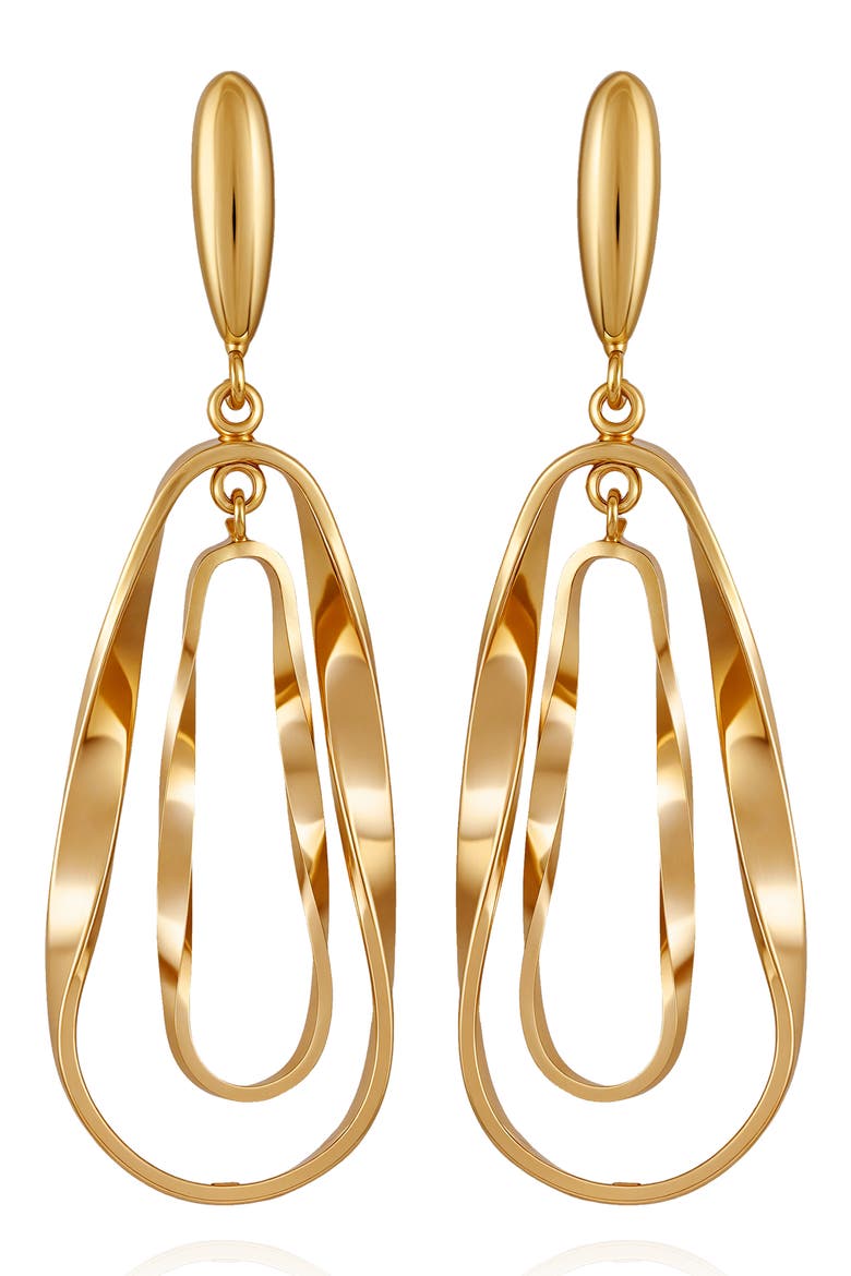 Sculptural Drop Earrings, Alternate, color, GOLD TONE