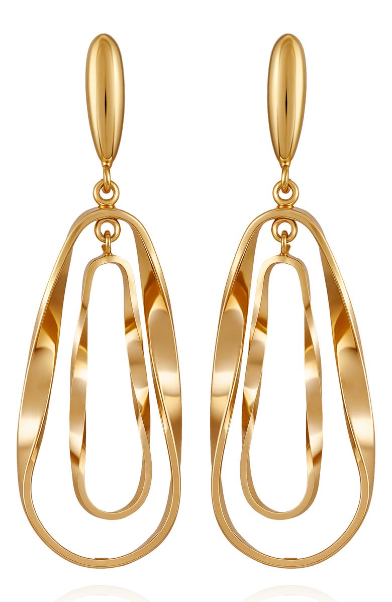 Vince Camuto Sculptural Drop Earrings, Alternate, color, Gold Tone