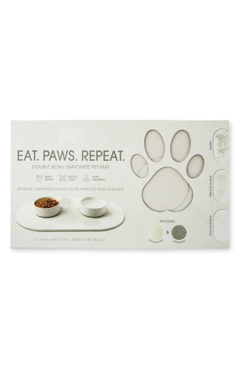 Double Bowl Diatomite Pet Mat
