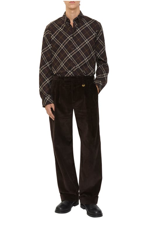 Burberry Corduroy Trousers In Black