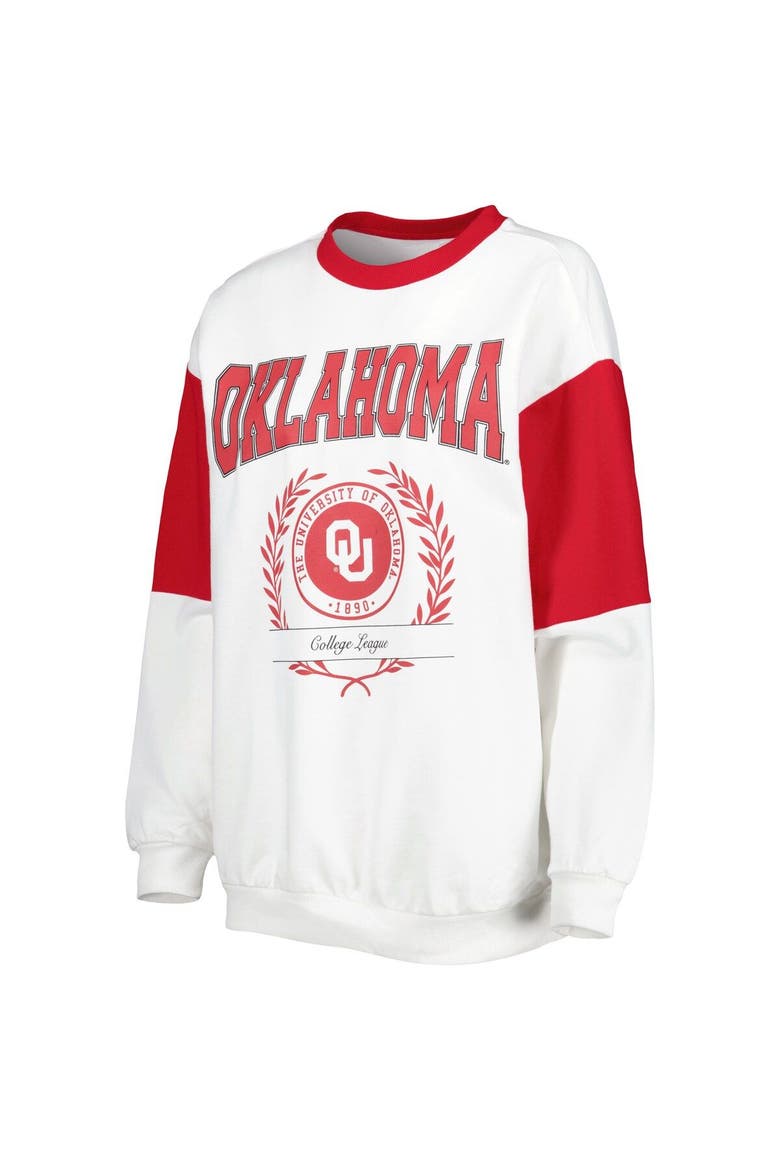 Women's Gameday Couture White Oklahoma Sooners It's A Vibe Dolman Pullover Sweatshirt, Alternate, color, White