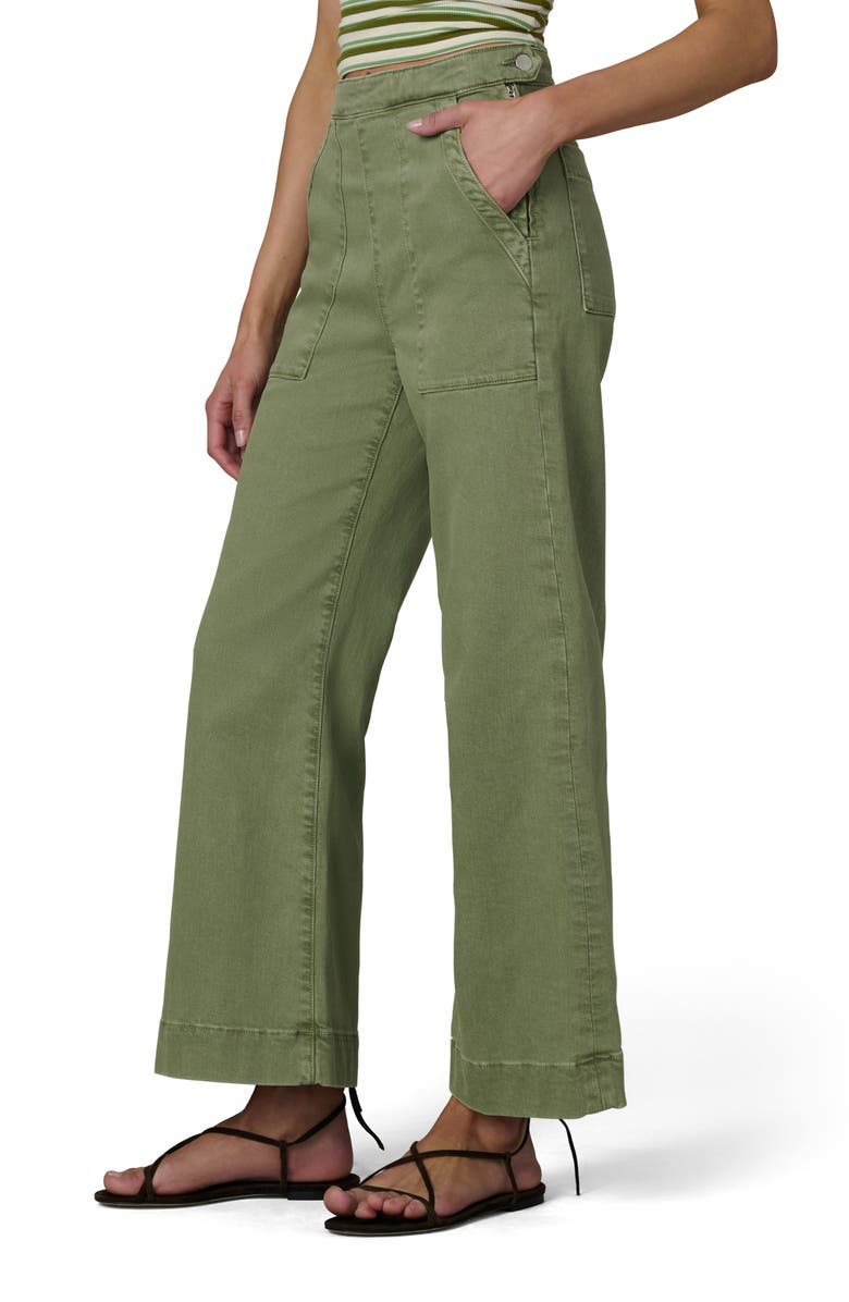 Joe's The Side Zip Ankle Wide Leg Jeans, Alternate, color, Pesto