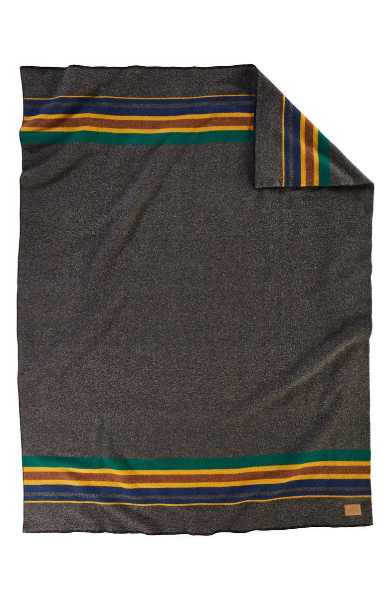 Pendleton Yakima Camp Wool Blend Throw Blanket, Alternate, color, Oxford Yakima