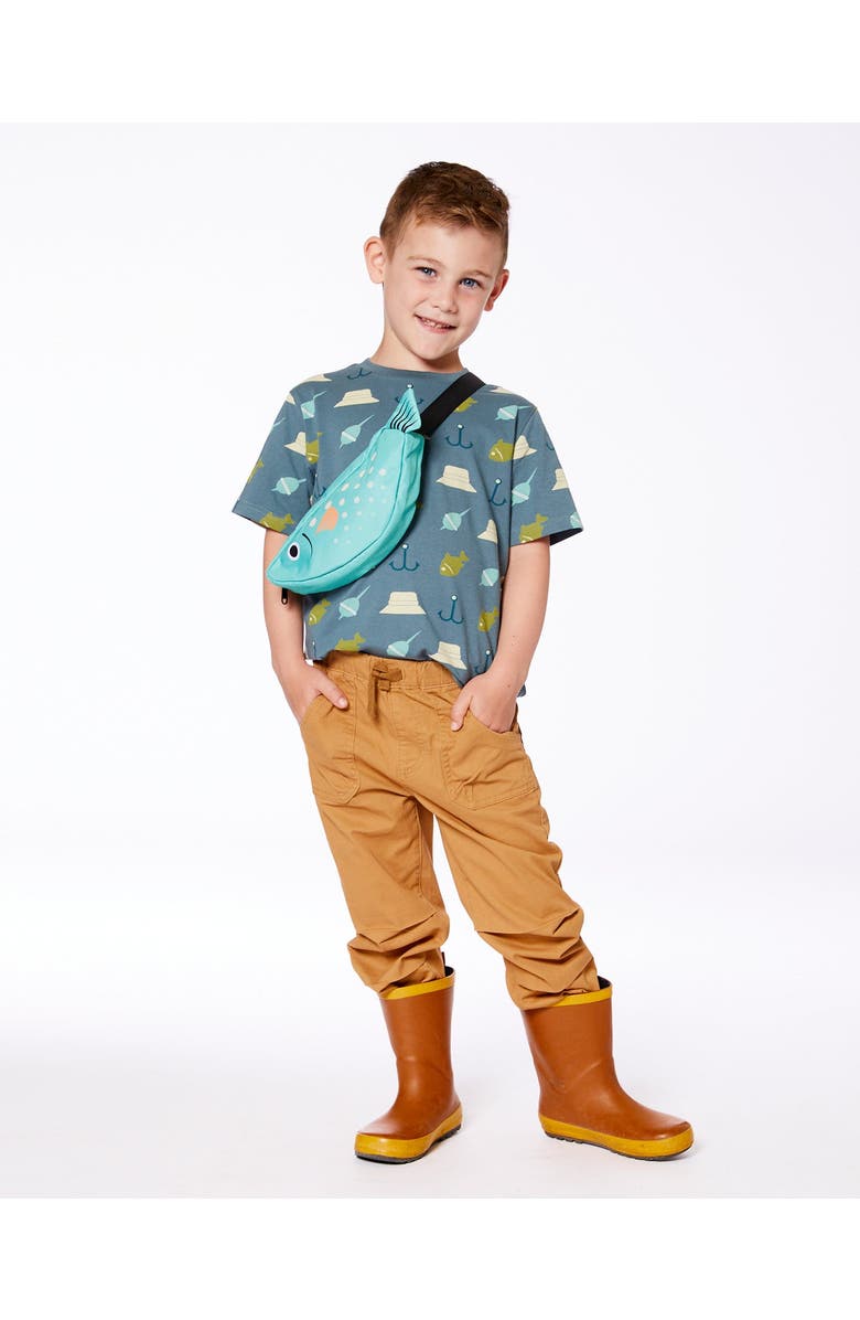 Deux par Deux Little Boy's Stretch Twill Jogger Pant Tan, Alternate, color, 