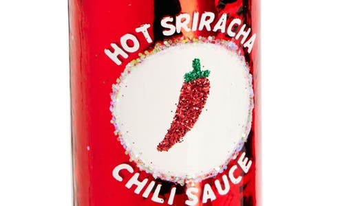 Old World Christmas Sriracha Glass Ornament In Red/white/green