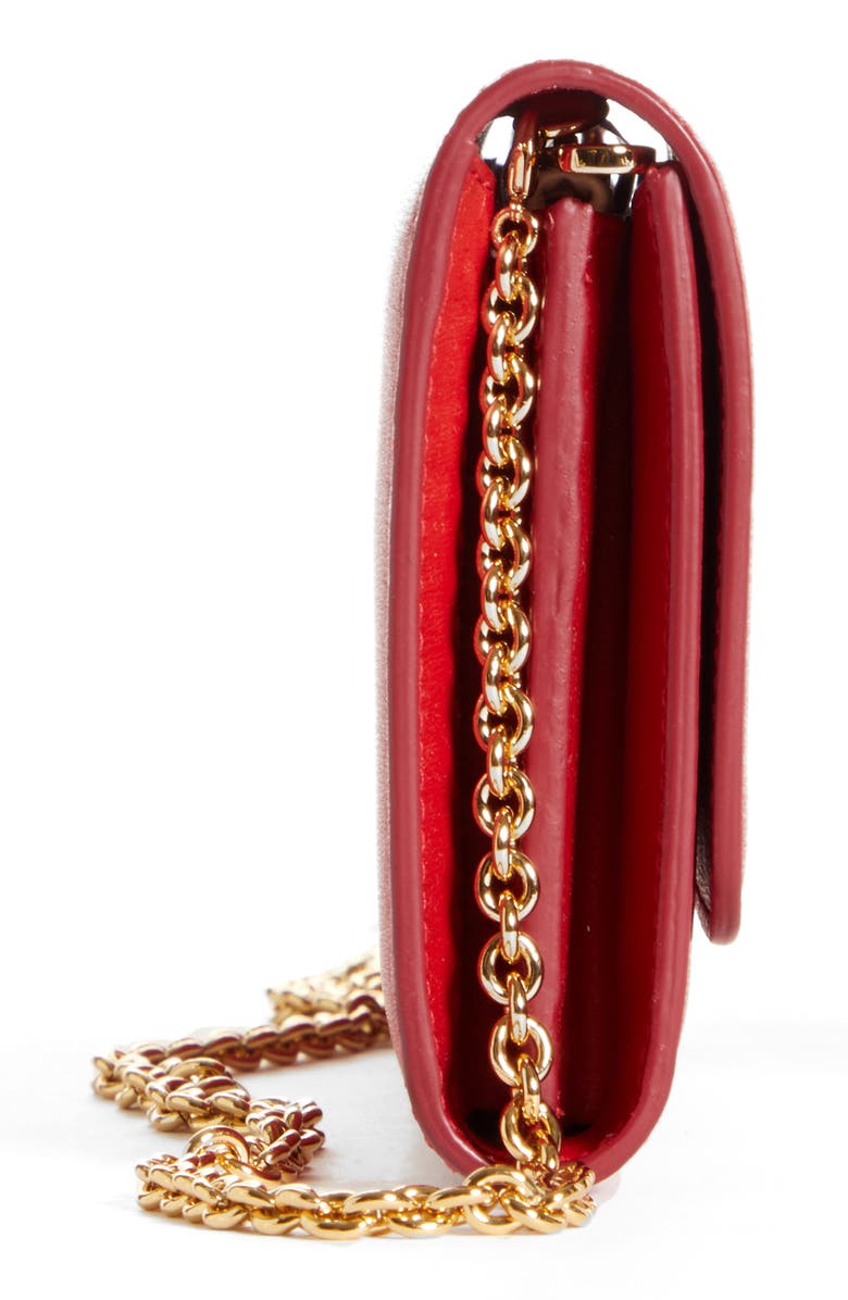 FERRAGAMO Salvatore Ferragamo City Quilted Gancio Leather Wallet on a Chain, Alternate, color,