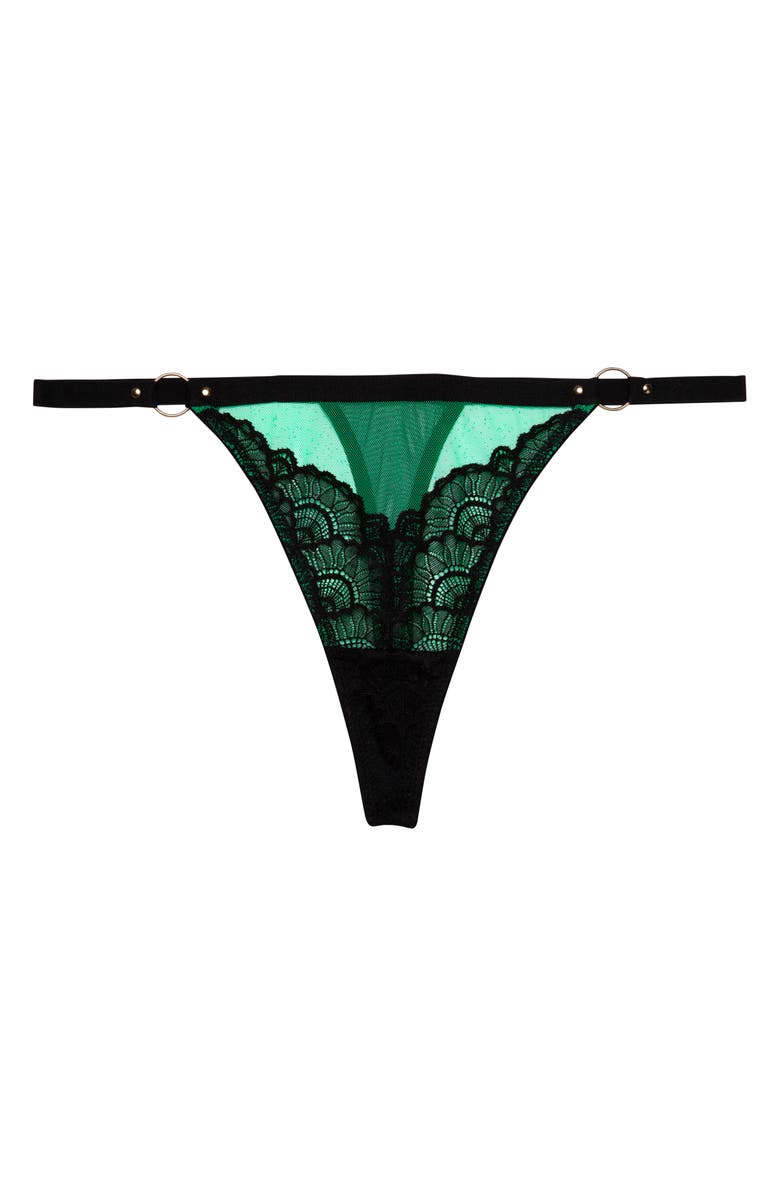 Playful Promises Emelda Lace & Mesh Thong, Main, color, 