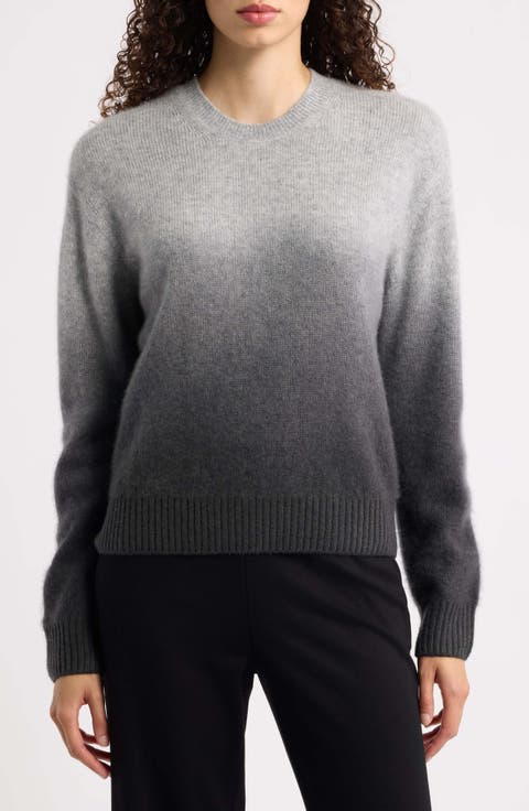 Dip-Dye Cashmere & Silk Crewneck Sweater