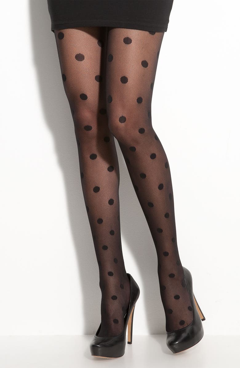 Kate Spade New York 'enormous swiss dot' tights, Main, color, 