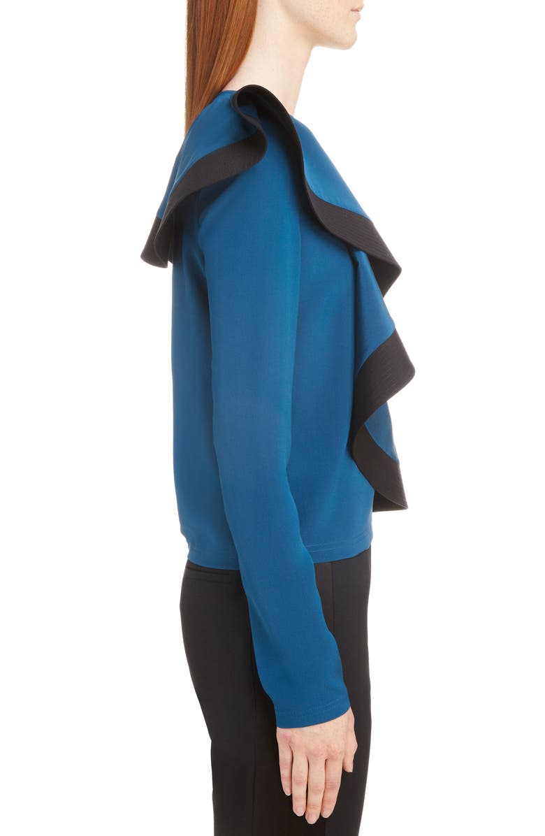 Givenchy Ruffle Detail Silk Blouse, Alternate, color, 