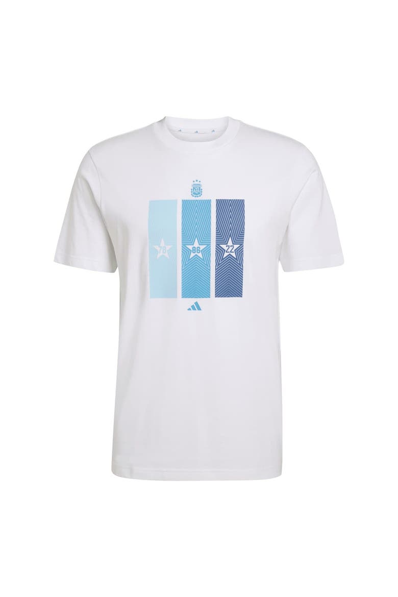 Men's adidas  White Argentina National Team FIFA x World Cup 2022 Winners Home T-Shirt, Main, color, White