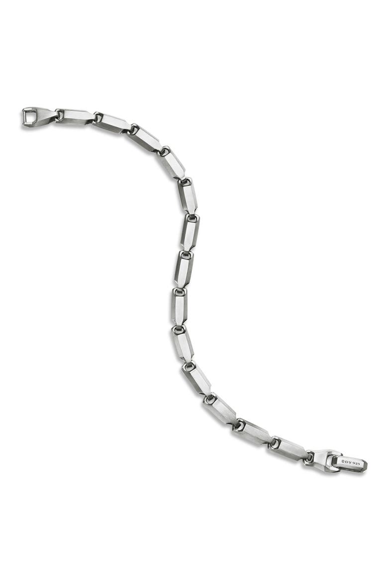 Faceted Link Bracelet, 3mm, Alternate, color, STERLING SILVER