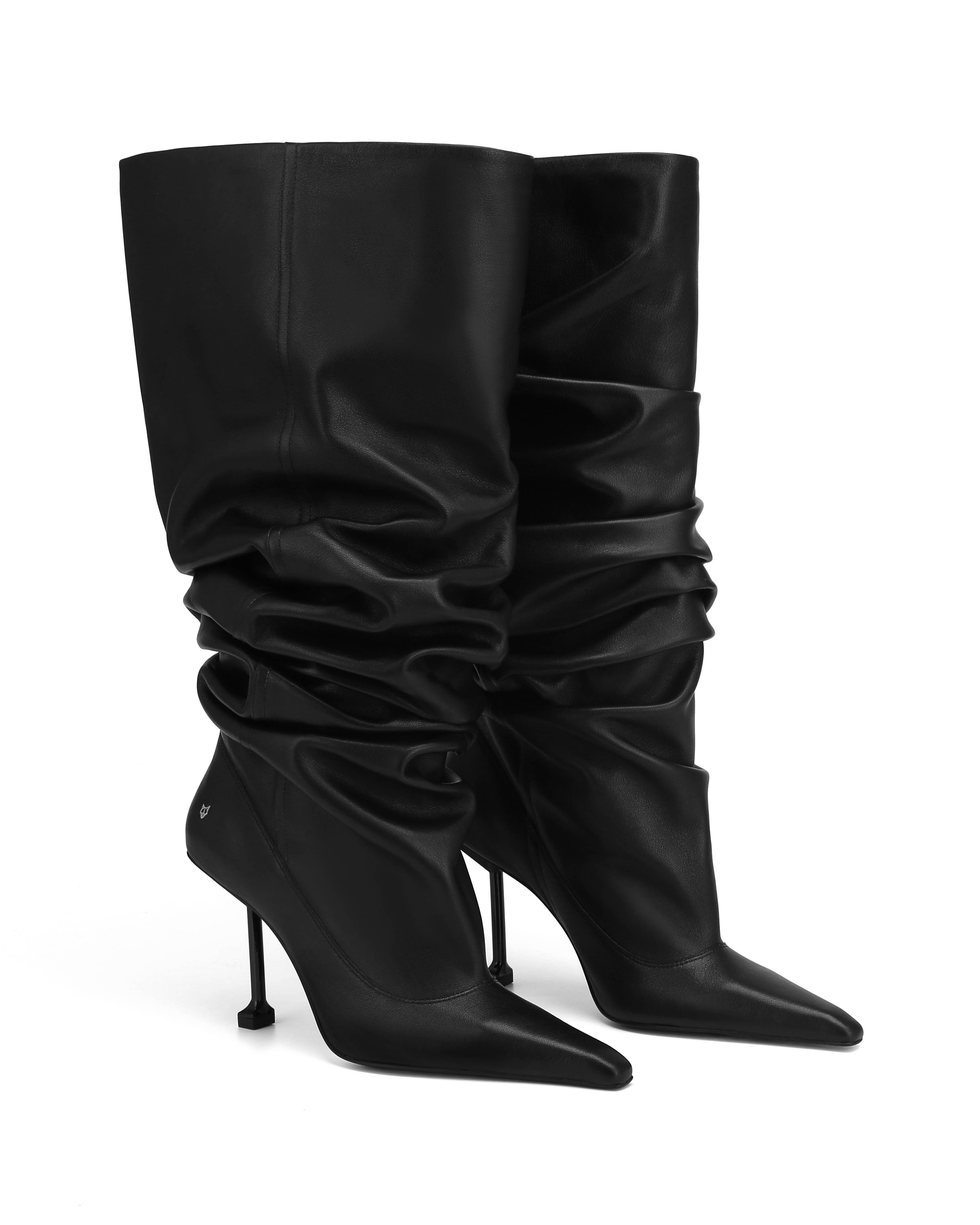 Naked Wolfe Vern Crinkle Patent Leather Boot, Main, color, Black
