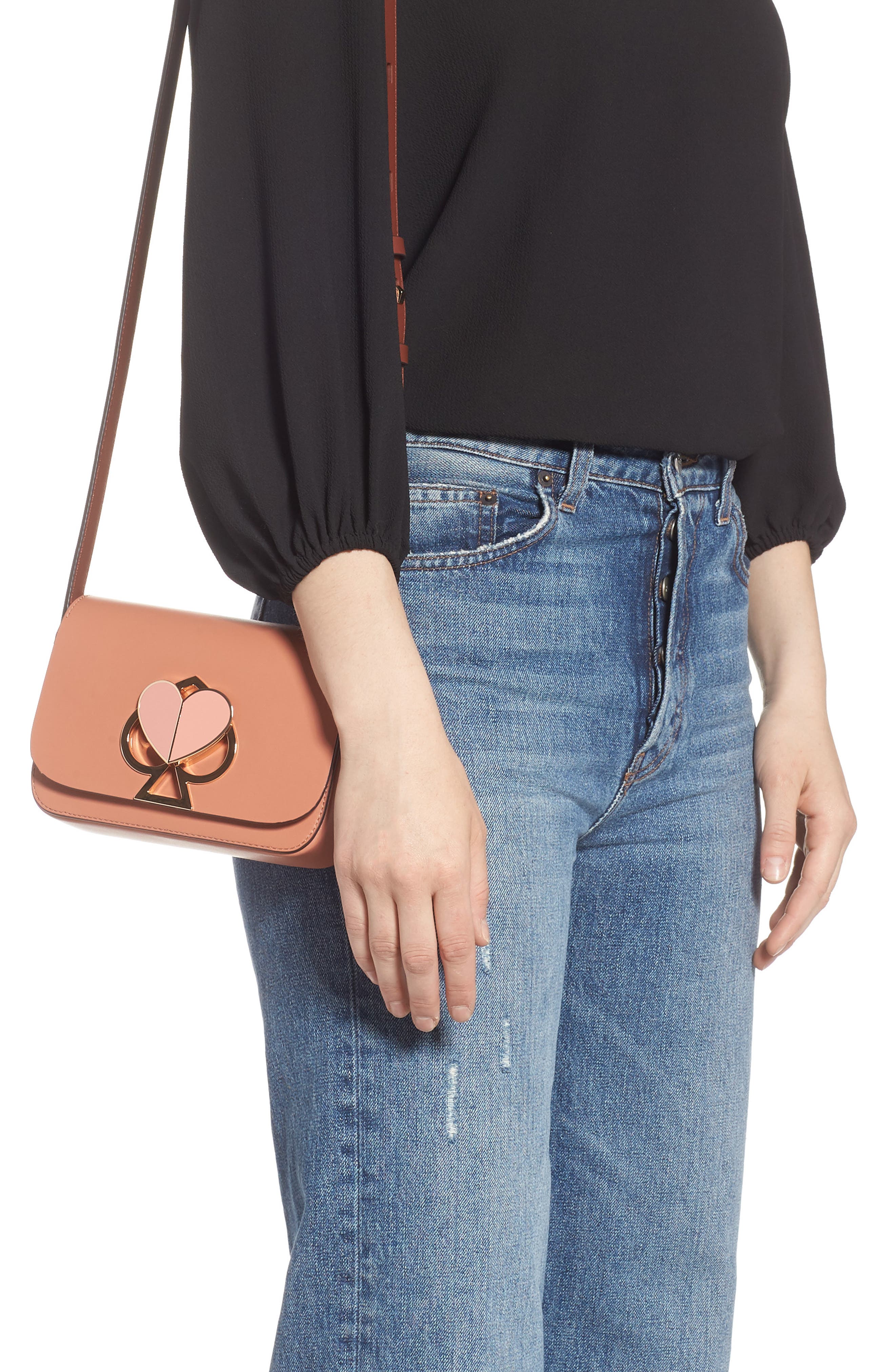 Kate Spade New York nicola leather shoulder bag, Alternate, color, 