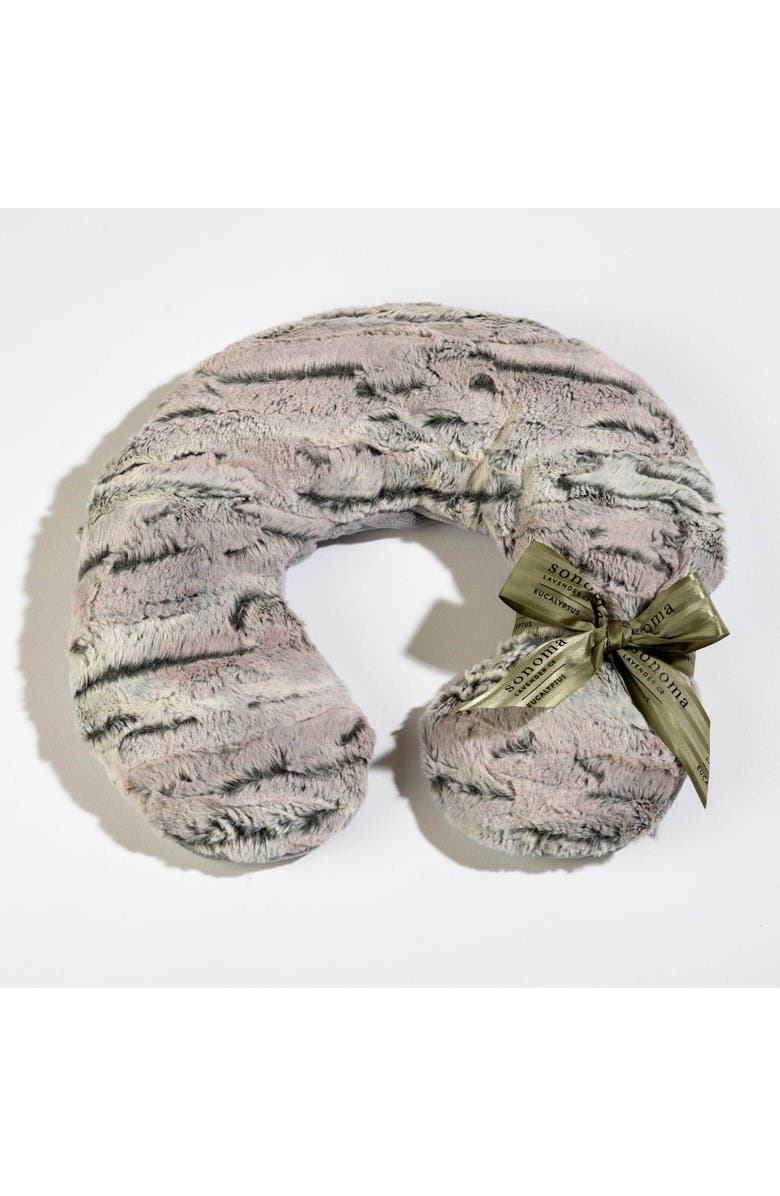Sonoma Lavender Eucalyptus Neck Pillow, Alternate, color, Silver Fox
