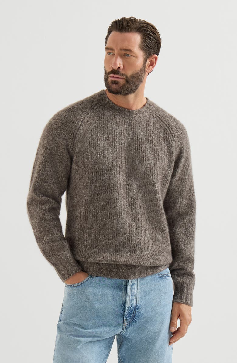 Brunello Cucinelli Cashmere and silk sweater, Main, color, Brown