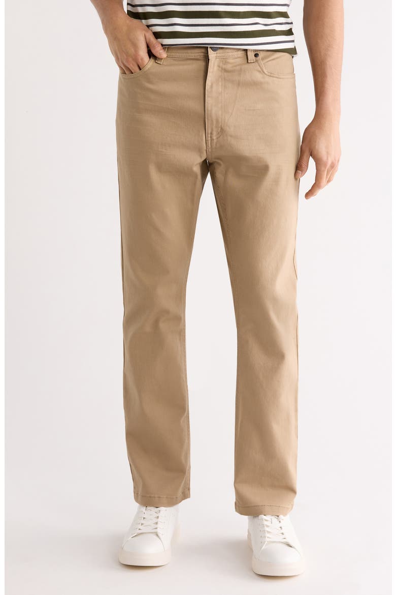 Satin Twill Chino Pants, Main, color, KHAKI