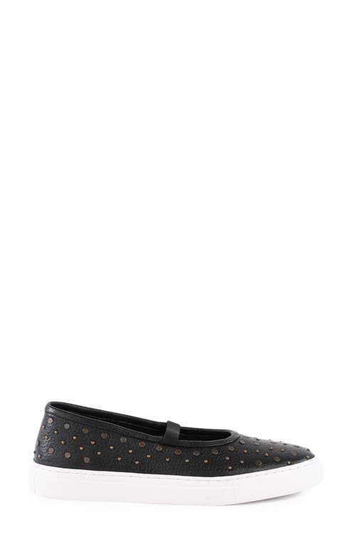 Seychelles Moon Child Stud Mary Jane Flat In Black Leather