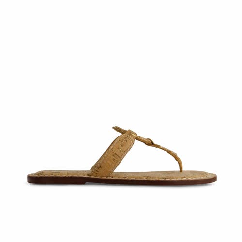 Bernardo Footwear Matrix 2 Thong Sandal In Cork W/gold Fleck