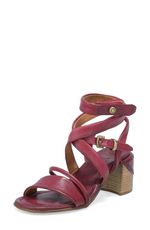As98 A.s.98 Mack Ankle Wrap Sandal In Ruby