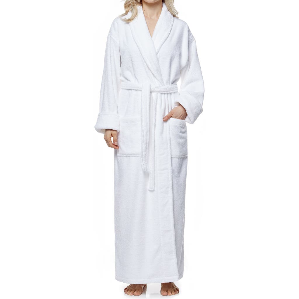 Arus Optimus Long Cotton Bathrobe For Women In White