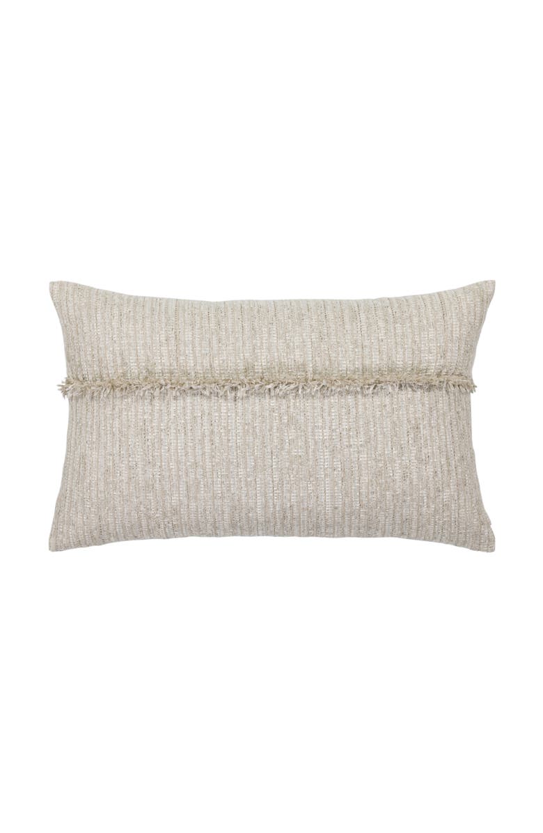 Elaine Smith Sumptuous Fawn Soft Chenille fringed Indoor & Outdoor Woven Accent Pillow, Main, color, Fawn
