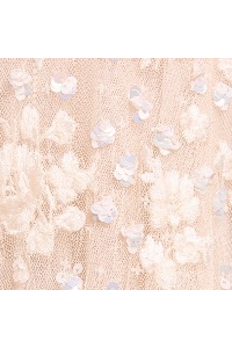Dahlia Ditsy Short Cape Ankle Gown, Alternate, color, Cream