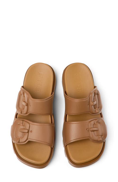Camper Brutus Slide Sandal In Medium Brown
