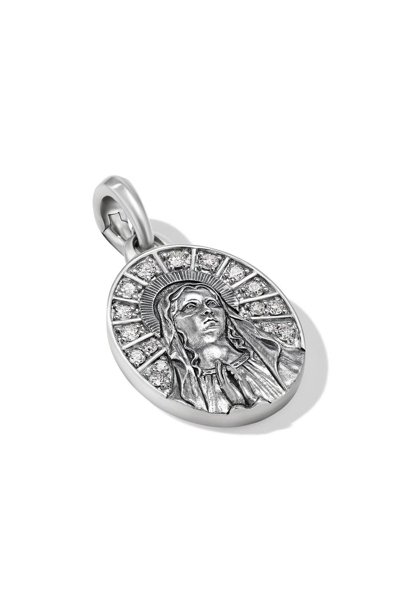 David Yurman Mary Amulet in Sterling Silver with Diamonds, Alternate, color,