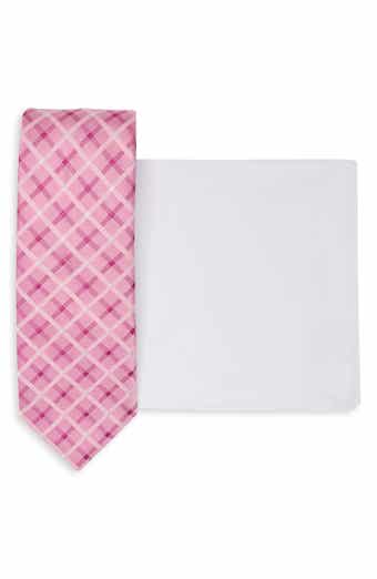 2-Piece Check Tie & Pocket Square Set