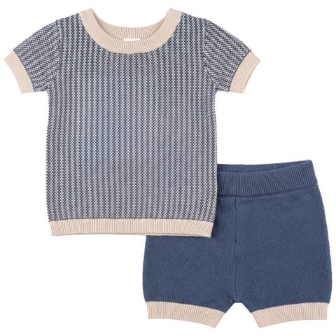 2 Piece Knit Set Short Sleeve Top and Shorts (Baby)